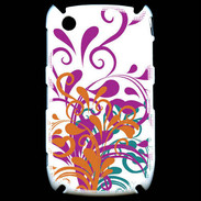 Coque Blackberry 8520 motif floral orange