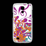 Coque Samsung Galaxy S4mini motif floral orange