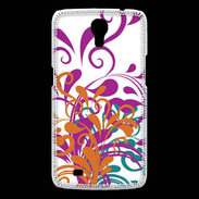 Coque Samsung Galaxy Mega motif floral orange