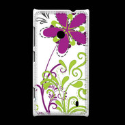 Coque Nokia Lumia 520 motif floral vert