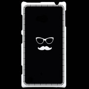 Coque Nokia Lumia 720 moustache noir & blanc
