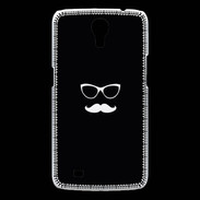 Coque Samsung Galaxy Mega moustache noir & blanc
