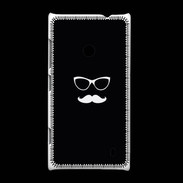 Coque Nokia Lumia 520 moustache noir & blanc