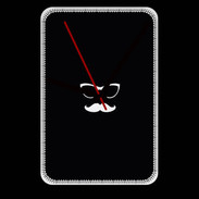 Grande pendule murale moustache noir & blanc