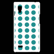 Coque LG Optimus L9 pois bleu clair