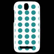 Coque HTC One SV pois bleu clair