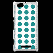 Coque Sony Xperia M pois bleu clair