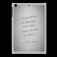 Coque iPadMini Pessimiste Gris Citation Oscar Wilde