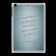 Coque iPadMini Pessimiste Turquoise Citation Oscar Wilde