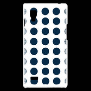 Coque LG Optimus L9 pois bleu marine