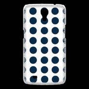 Coque Samsung Galaxy Mega pois bleu marine