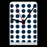 Pendule de bureau pois bleu marine