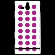 Coque Sony Xperia U pois framboise