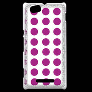 Coque Sony Xperia M pois framboise