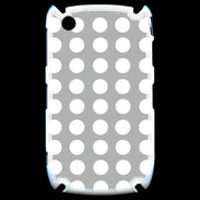 Coque Blackberry 8520 pois gris & blanc