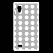 Coque LG Optimus L9 pois gris & blanc
