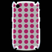 Coque Blackberry 8520 pois gris & framboise