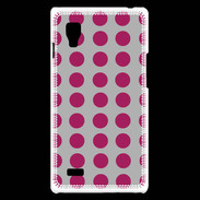 Coque LG Optimus L9 pois gris & framboise