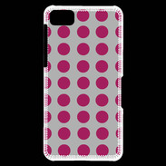 Coque Blackberry Z10 pois gris & framboise