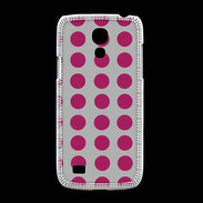 Coque Samsung Galaxy S4mini pois gris & framboise
