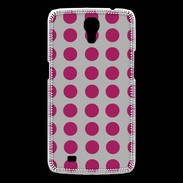 Coque Samsung Galaxy Mega pois gris & framboise
