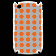 Coque Blackberry 8520 pois gris & orange