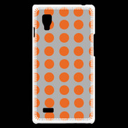 Coque LG Optimus L9 pois gris & orange