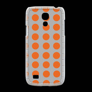 Coque Samsung Galaxy S4mini pois gris & orange