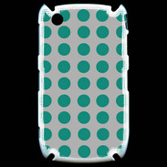 Coque Blackberry 8520 pois gris & turquoise