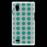 Coque LG Optimus L9 pois gris & turquoise