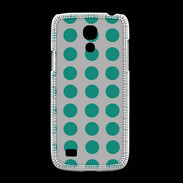 Coque Samsung Galaxy S4mini pois gris & turquoise