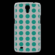 Coque Samsung Galaxy Mega pois gris & turquoise