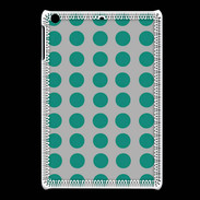 Coque iPadMini pois gris & turquoise