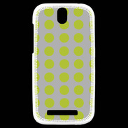 Coque HTC One SV pois gris & vert