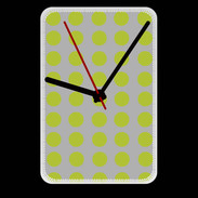 Grande pendule murale pois gris & vert