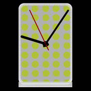 Pendule de bureau pois gris & vert
