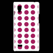 Coque LG Optimus L9 pois magenta
