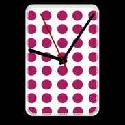 Grande pendule murale pois magenta