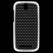 Coque HTC One SV pois noir & blanc