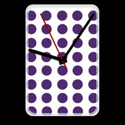 Grande pendule murale pois prune