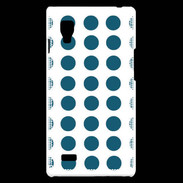 Coque LG Optimus L9 pois turquoise