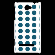 Coque HTC Windows Phone 8S pois turquoise
