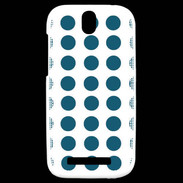 Coque HTC One SV pois turquoise
