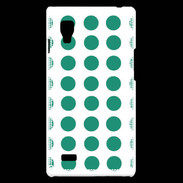 Coque LG Optimus L9 pois vert d'eau