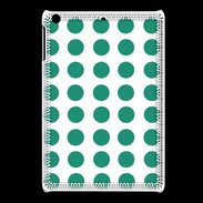 Coque iPadMini pois vert d'eau