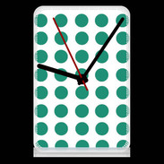 Pendule de bureau pois vert d'eau