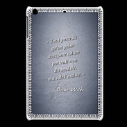 Coque iPadMini Portrait Ame Bleu Citation Oscar Wilde
