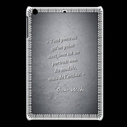 Coque iPadMini Portrait Ame Noir Citation Oscar Wilde