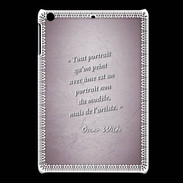 Coque iPadMini Portrait Ame Rose Citation Oscar Wilde