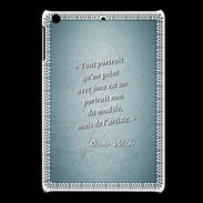 Coque iPadMini Portrait Ame Turquoise Citation Oscar Wilde